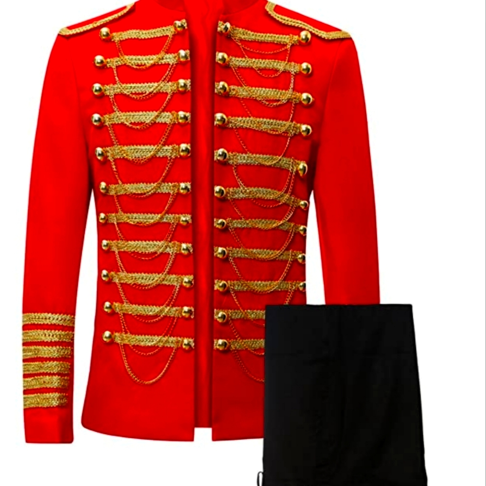Men red suit